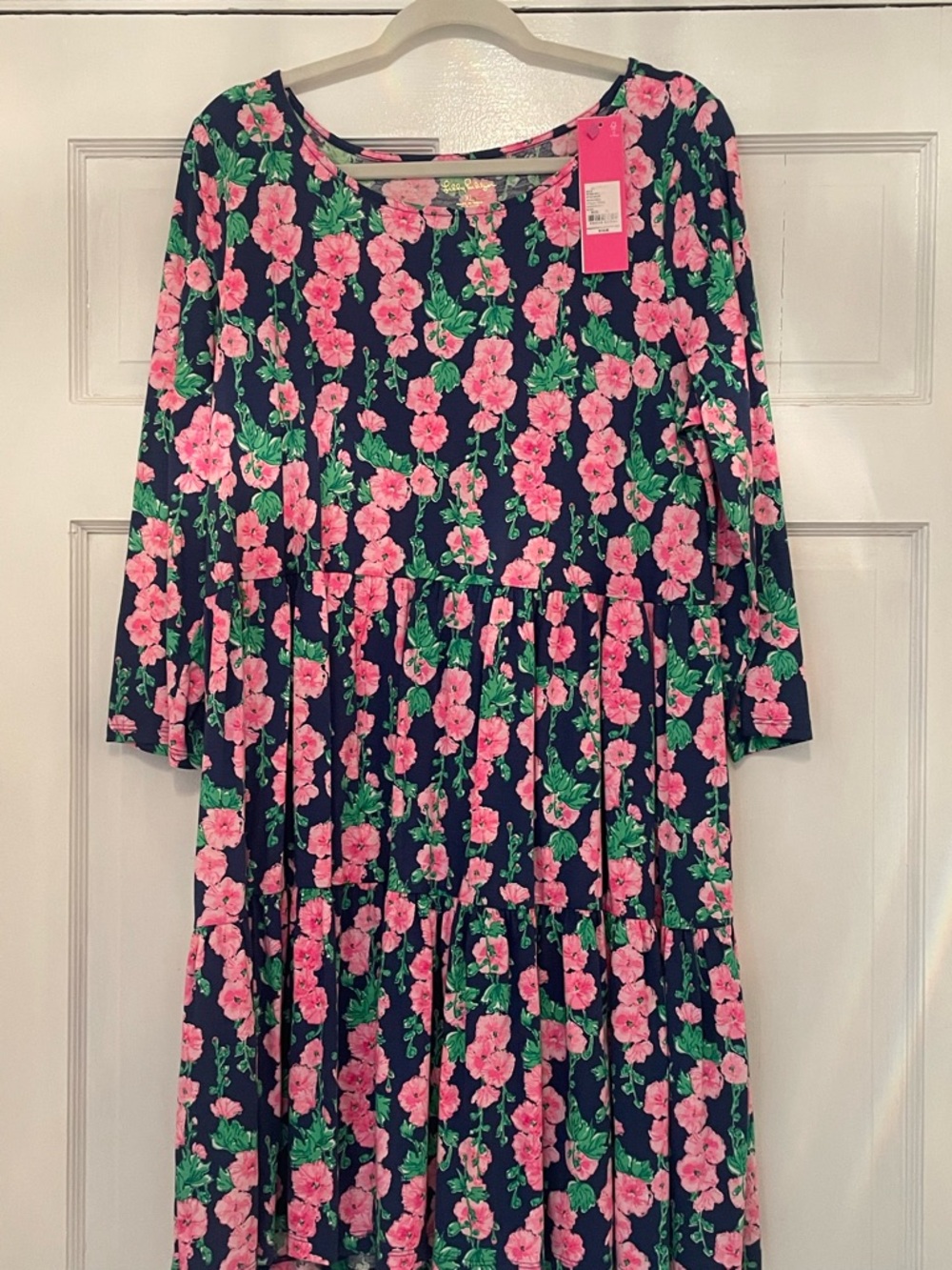 NWT Women’s Lilly Pulitzer Geanna Swing Dress in Oyster Bay Navy De-Vinne